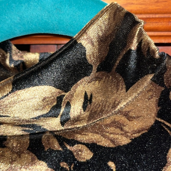 Cache - vintage Valore bodysuit gold roses EUC! - Picture 5 of 9